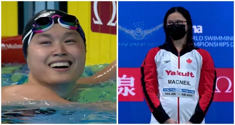 Chinese Canadian swimmer Maggie MacNeil sets all-time world record in 50m backstroke