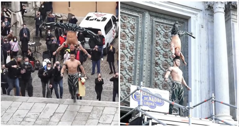 Vietnamese man sets world record climbing 100 stairs while balancing brother on his head in 53 seconds