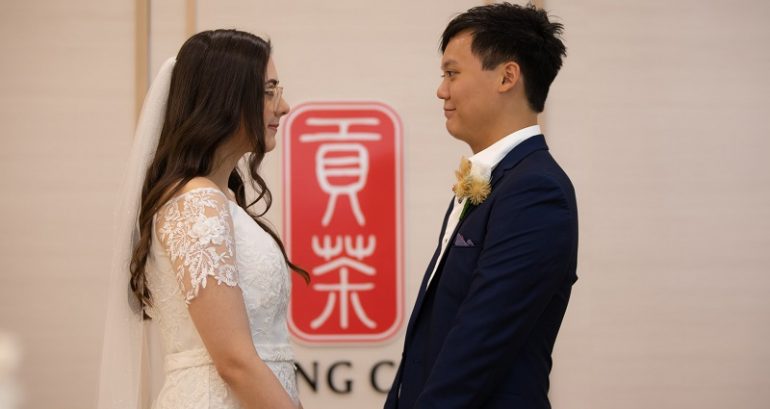 Australian couple who bonded through boba marries in Gong Cha shop