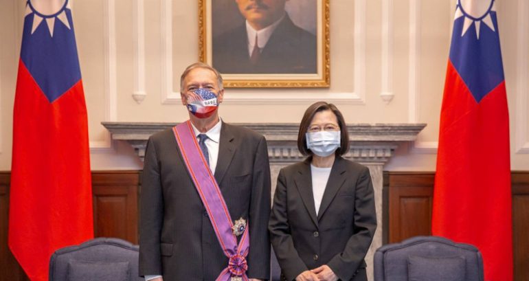 Taiwan honors former top US diplomat Pompeo during his visit, which China slams as ‘shameless’