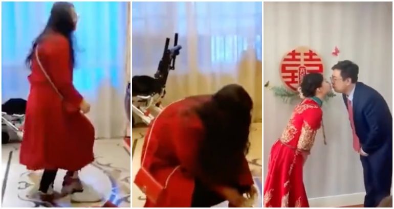 Video of Chinese bride racing to meet her groom stuck in lockdown garners over 280 million views on Weibo