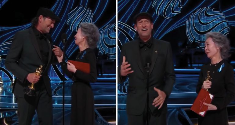 Youn Yuh-jung presents Oscar for deaf actor Troy Kotsur’s historic win in sign language