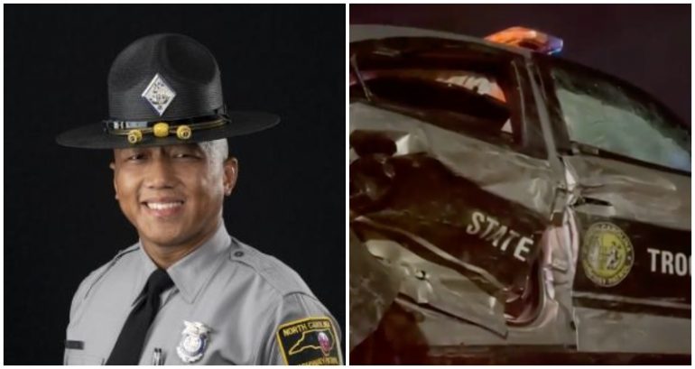 North Carolina trooper uses his own car to stop an impaired driver going the wrong way
