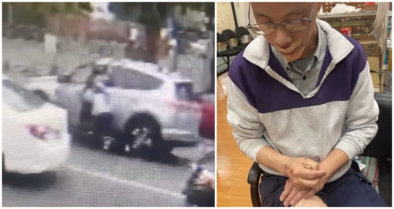 Asian man dragged carjacking oakland