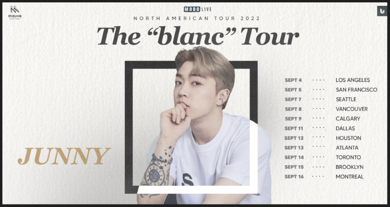 Korean Canadian singer-songwriter Junny announces first North American tour ‘The ‘Blanc’ Tour’