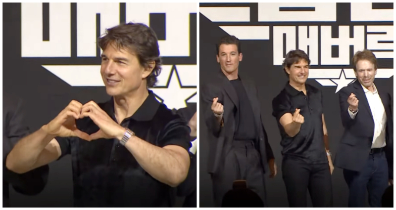 Hand and finger hearts: Tom Cruise gives ultimate fan service for ‘Top Gun’ South Korea premiere