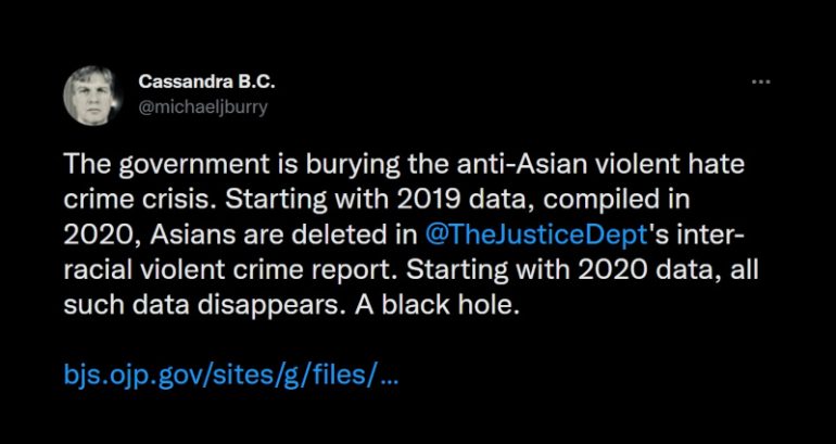 Fact check: US did not ‘bury’ data on anti-Asian hate crimes