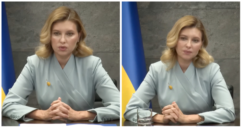 Ukraine’s first lady wears elegant kimono-inspired jacket in interview with Japanese television
