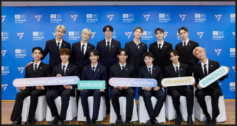 K-pop boy group Seventeen teams up with UNESCO for youth education campaign
