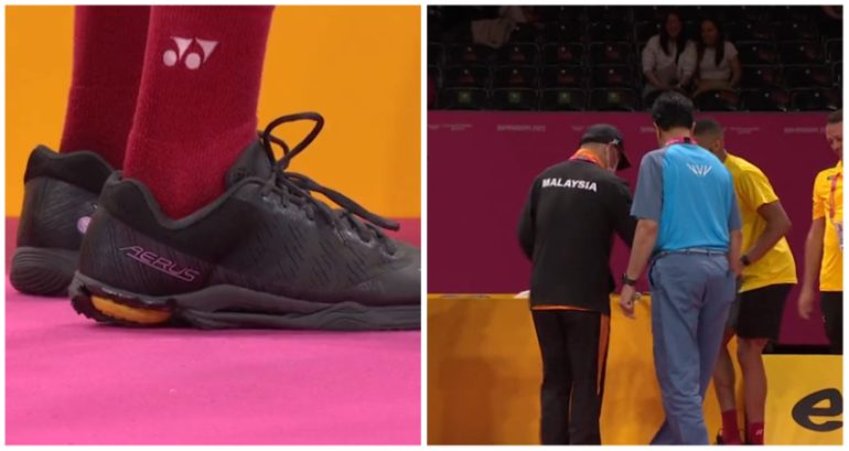 Sportsmanship of Malaysian badminton coach who lent his shoes to rival Jamaican player hailed online