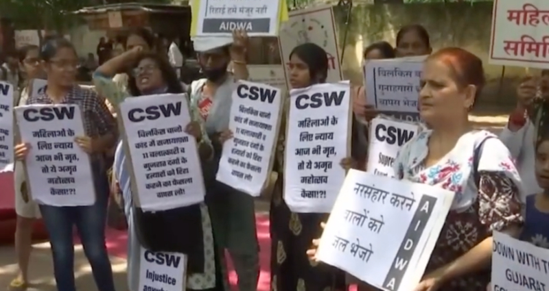 Indian women protest release of Hindu men who sexually assaulted pregnant Muslim woman