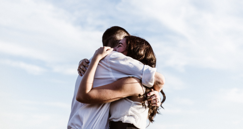 rib-breaking hug