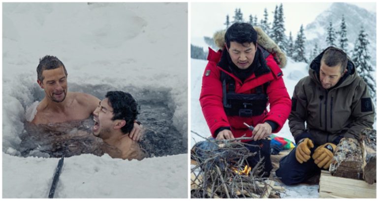 Simu Liu licks maggot and opens up about childhood in upcoming episode of ‘Running Wild with Bear Grylls’