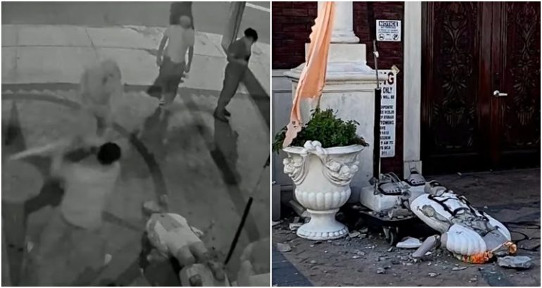 Man arrested, then released without bail, for destroying Gandhi statue in NYC