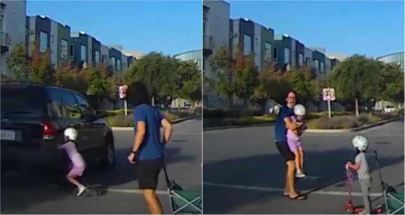Residents demand change after girl nearly struck by SUV while crossing street in San Mateo, California