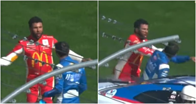 NASCAR’s Bubba Wallace hit with unfounded claims of ‘anti-Asian hate’ after post-crash shoving of Kyle Larson