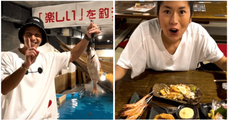 Japanese restaurant lets diners catch their own fish