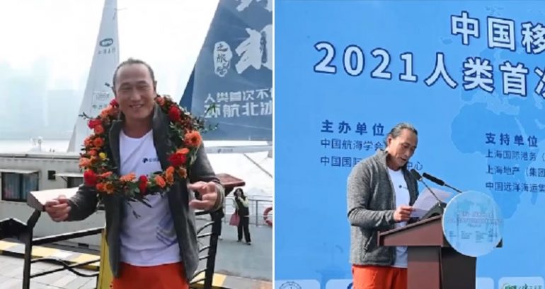 Chinese sailor’s historic voyage across Arctic Ocean shows evidence of global warming