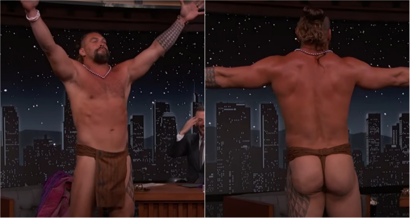 Jason Momoa Shakes His Ass In Traditional Hawaiian Malo On Jimmy