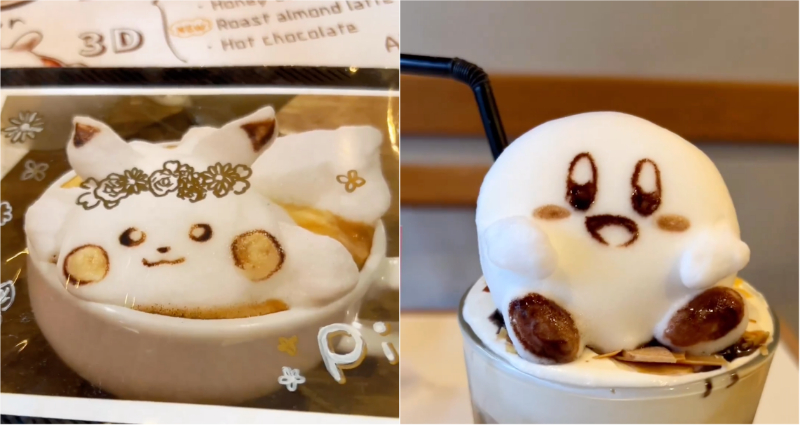 Tokyo latte artist creates foam art of Pikachu, Kirby and more Tokyo latte artist creates foam art of Pikachu, Kirby and more