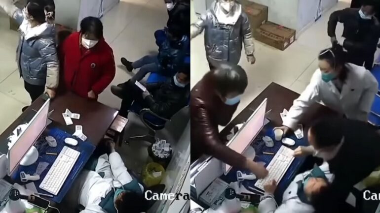 CCTV captures moment Chinese doctor collapses from exhaustion amid massive COVID resurgence