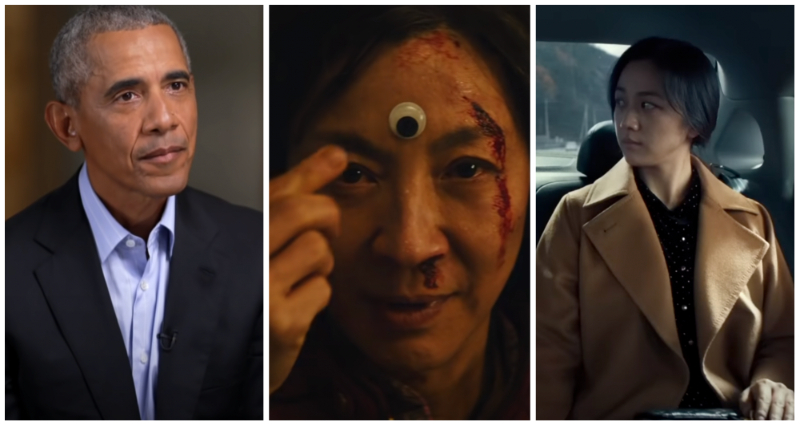 Barack Obama, Michelle Yeoh in "Everything Everywhere All at Once," Tang Wei in "Decision to Leave"