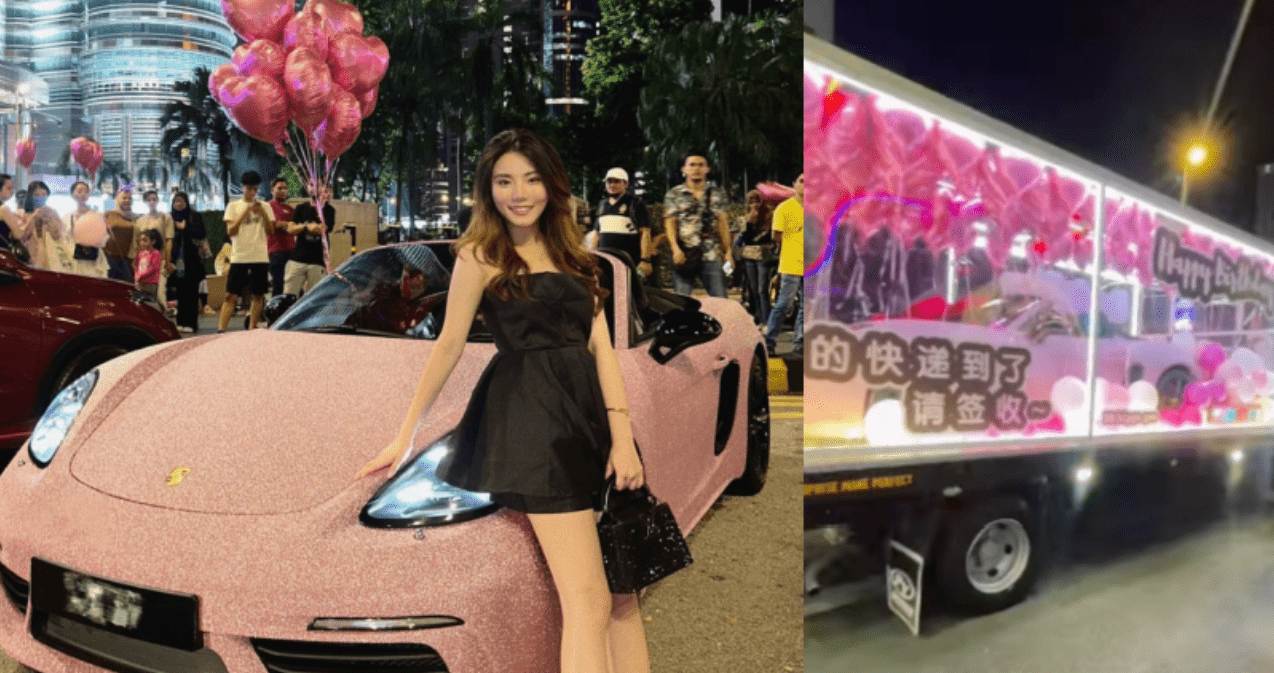 Malaysian man gifts girlfriend with $160K bejeweled pink Porsche for her birthday
