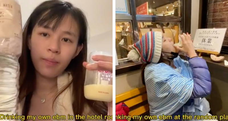 mother drinks breastmilk