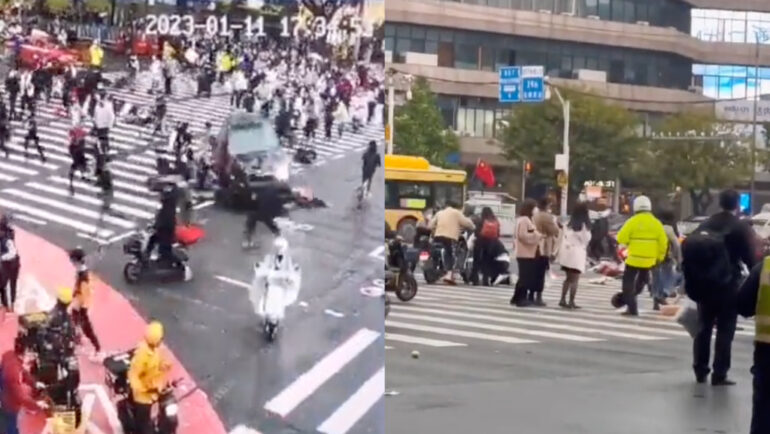 5 dead, 13 injured after man drives through pedestrians in China