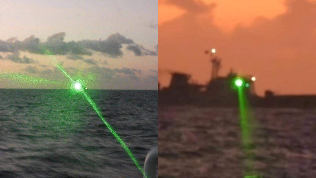 Military-grade laser coming from Chinese Coast Guard vessel