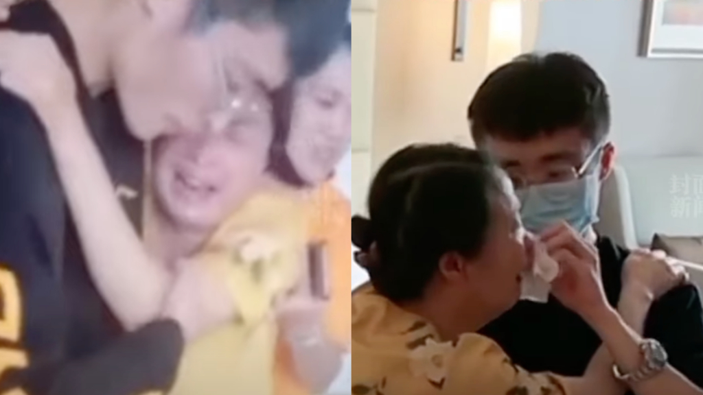 Mei Zhiquiang reuniting with his birth parents