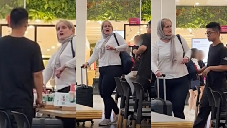 ‘This is my country’: Woman filmed yelling racist insults at Sydney cafe worker