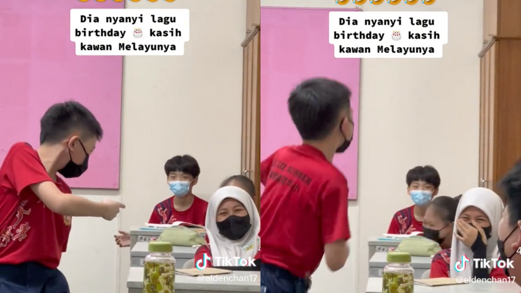 TikTok of boy dancing for classmate on her birthday