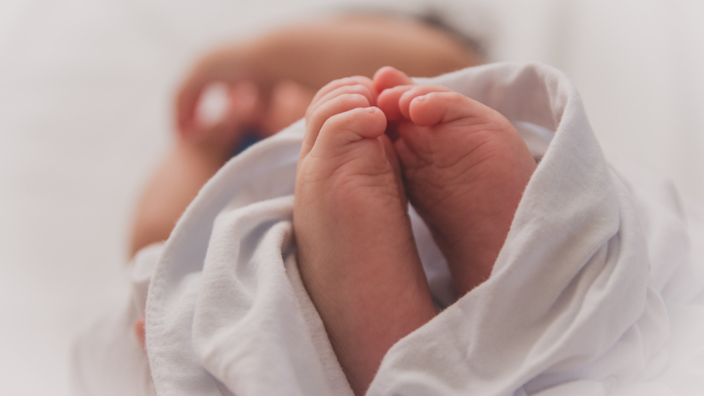An infant's feet