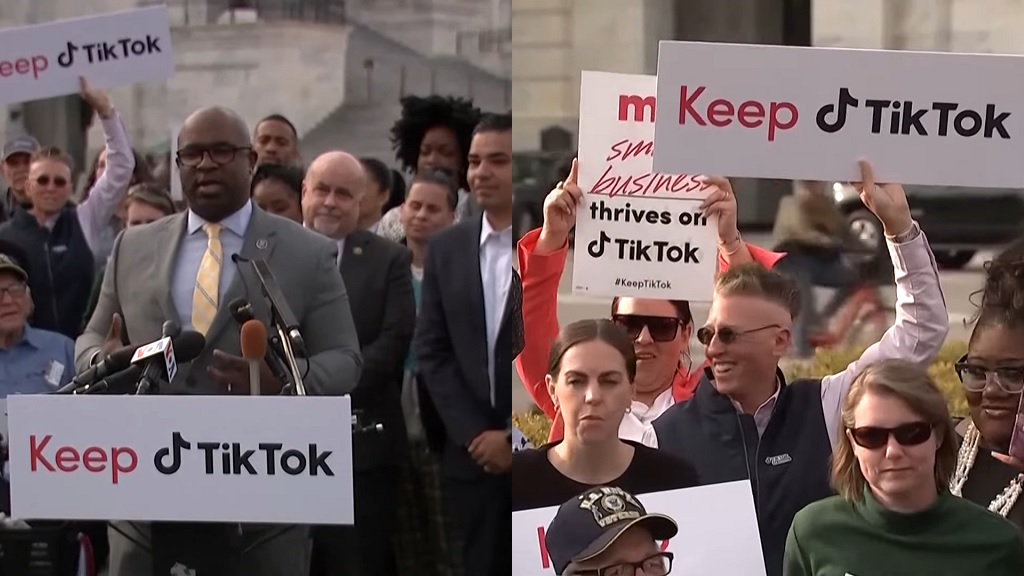 Jamaal Bowman and other protestors