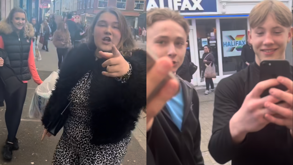 U.K. teens caught on camera