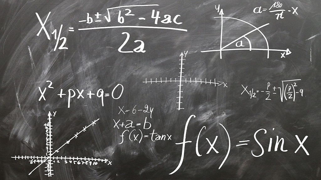 Algebraic equations on a chalk board