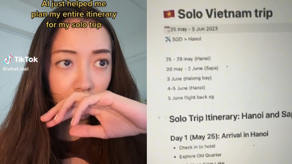 @what.mel, AI-generated itinerary