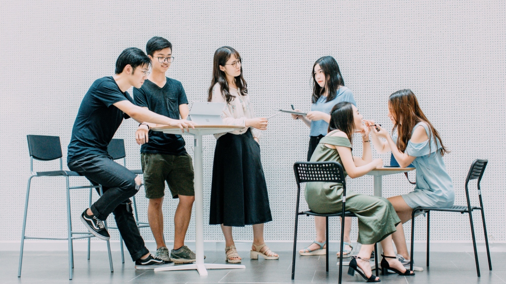 Asian employees in a meeting