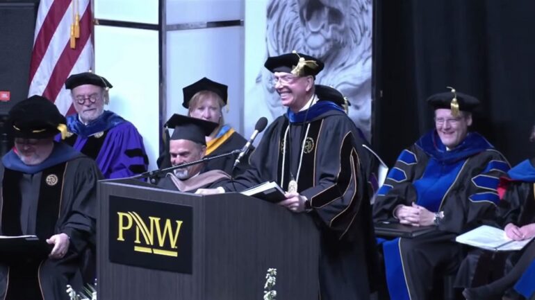 Chancellor who made racist joke draws outrage with announcement he will ‘transition to faculty’