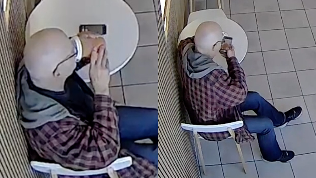 Customer drops lint into own drink