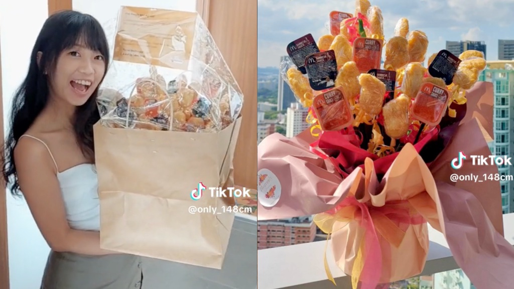 Couple invite McDonald's to their wedding, receive McNuggets bouquet