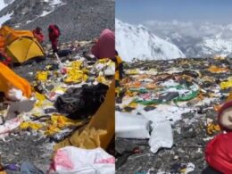 Garbage on Mount Everest