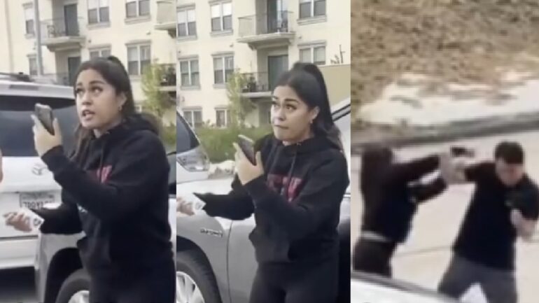 ‘Are you from America?’: Viral video shows woman attacking group of Asians following LA car collision