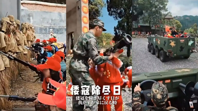 Video: Chinese summer camp teaches kids to throw grenades, bayonet ‘Japanese soldiers’