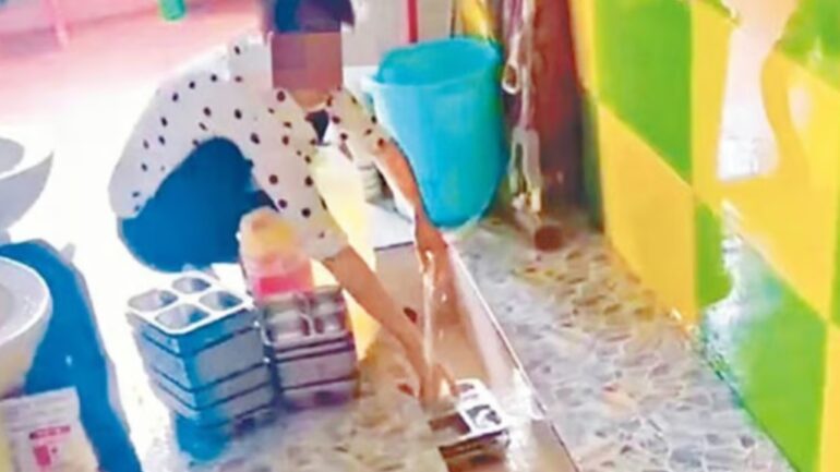Kindergarten in China under investigation for washing kids’ food trays in urinal