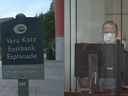 Vera Katz Eastbank Esplanade sign, Dylan Kesterson