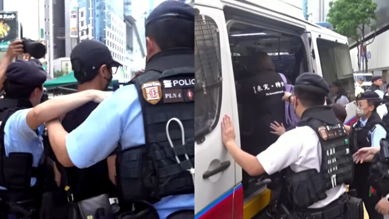 Hong Kong cops detain dozens of protesters on Tiananmen massacre anniversary