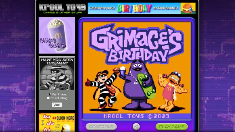 McDonald’s launches retro Game Boy Color game for Grimace’s Birthday