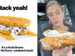 Hash Brown Oreo McFlurry sandwich hack